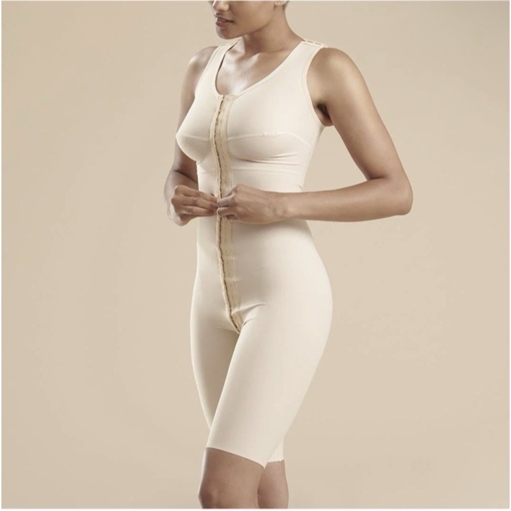 Marena Recovery Size Medium Sleeveless Bodysuit Short Length Style FTS Beige